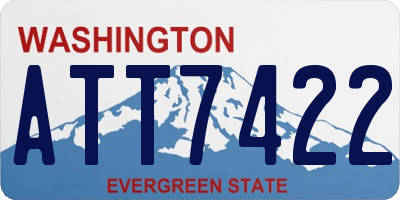 WA license plate ATT7422