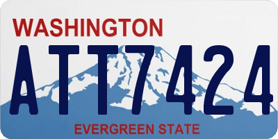 WA license plate ATT7424
