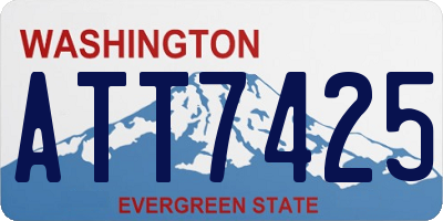 WA license plate ATT7425