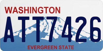 WA license plate ATT7426