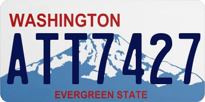 WA license plate ATT7427