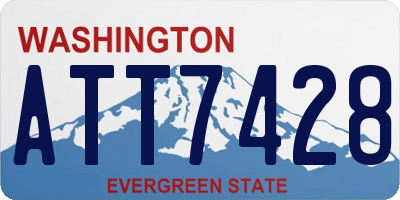 WA license plate ATT7428