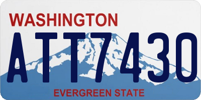 WA license plate ATT7430
