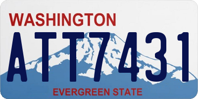 WA license plate ATT7431