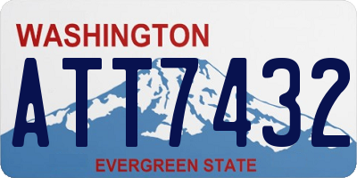 WA license plate ATT7432