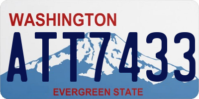 WA license plate ATT7433