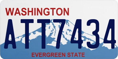 WA license plate ATT7434