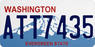 WA license plate ATT7435
