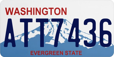 WA license plate ATT7436