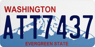 WA license plate ATT7437