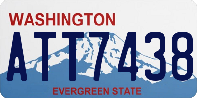 WA license plate ATT7438
