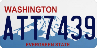 WA license plate ATT7439