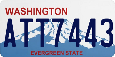 WA license plate ATT7443