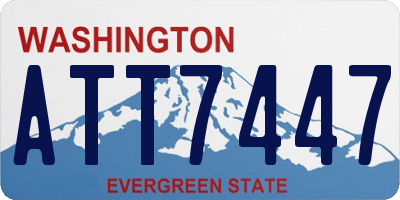 WA license plate ATT7447