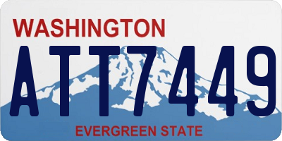 WA license plate ATT7449