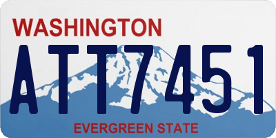 WA license plate ATT7451