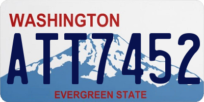 WA license plate ATT7452