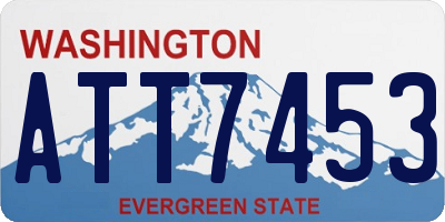 WA license plate ATT7453