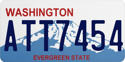 WA license plate ATT7454