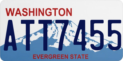 WA license plate ATT7455