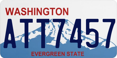 WA license plate ATT7457