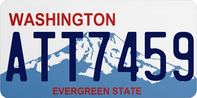 WA license plate ATT7459