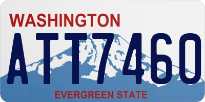 WA license plate ATT7460