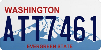 WA license plate ATT7461