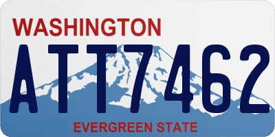 WA license plate ATT7462