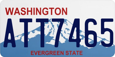 WA license plate ATT7465
