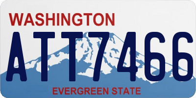 WA license plate ATT7466