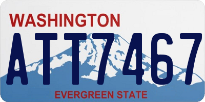 WA license plate ATT7467