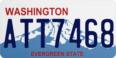 WA license plate ATT7468