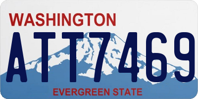 WA license plate ATT7469
