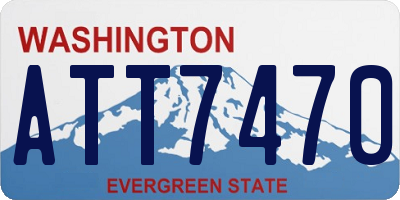 WA license plate ATT7470
