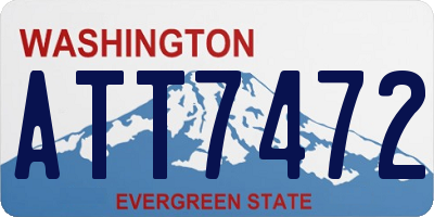 WA license plate ATT7472