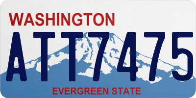 WA license plate ATT7475