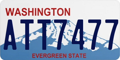 WA license plate ATT7477