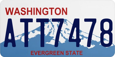 WA license plate ATT7478