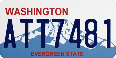 WA license plate ATT7481