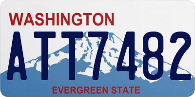 WA license plate ATT7482