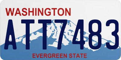 WA license plate ATT7483
