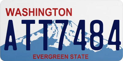 WA license plate ATT7484