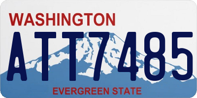 WA license plate ATT7485