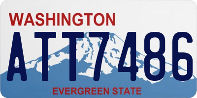 WA license plate ATT7486