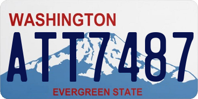 WA license plate ATT7487