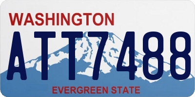 WA license plate ATT7488