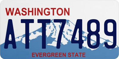 WA license plate ATT7489