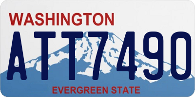 WA license plate ATT7490