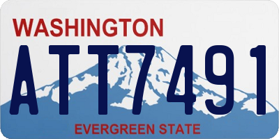 WA license plate ATT7491